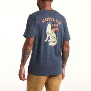 Howler brothers Pocket T - Howler Coyote: Navy Heather size small